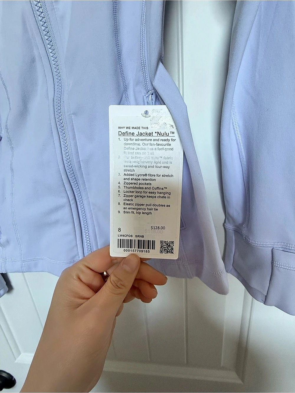 NWT lululemon Define Jacket *Nulu blue lavender Size 8 - Picture 2 of 3